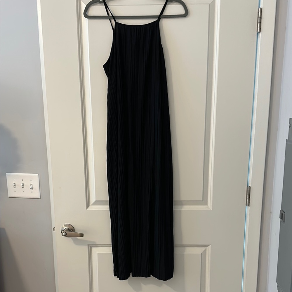 A New Day Black Halter Slip Maxi Dress